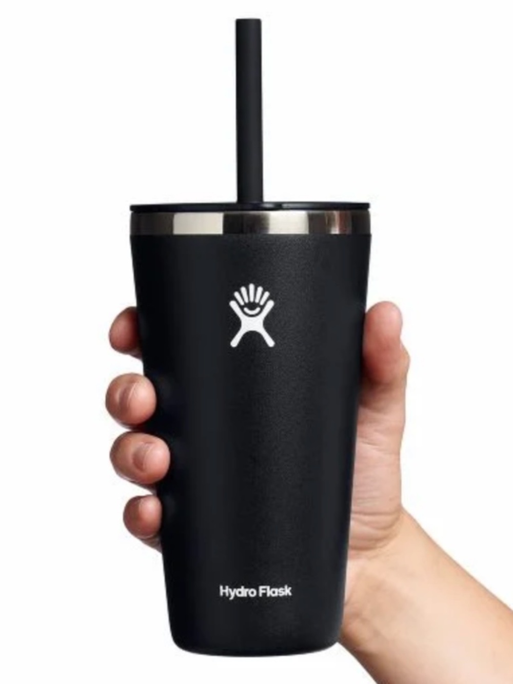 HydroFlask 28 OZ All Around Tumbler Straw Lid Black